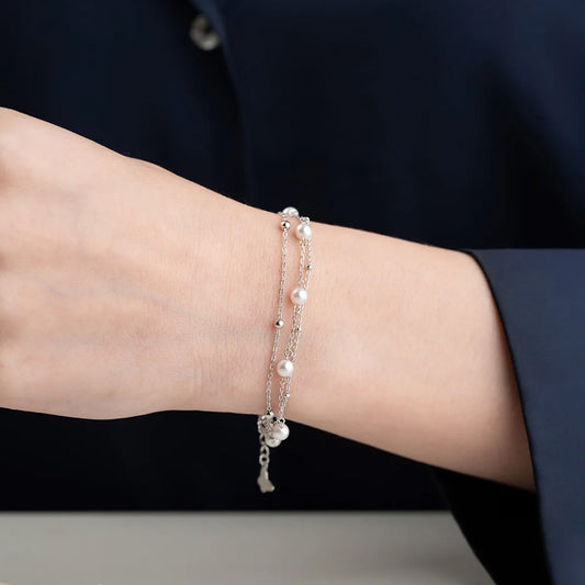 925 Bracelet en perles en argent sterling
