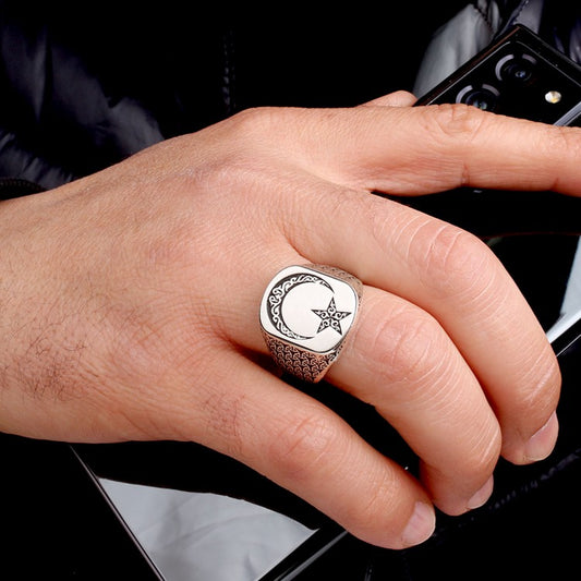 925 Sterling Silver Ayyıldız Modèle Model's Ring