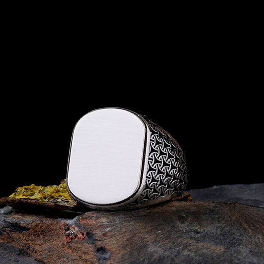 925 Anneau mâle en argent sterling -2