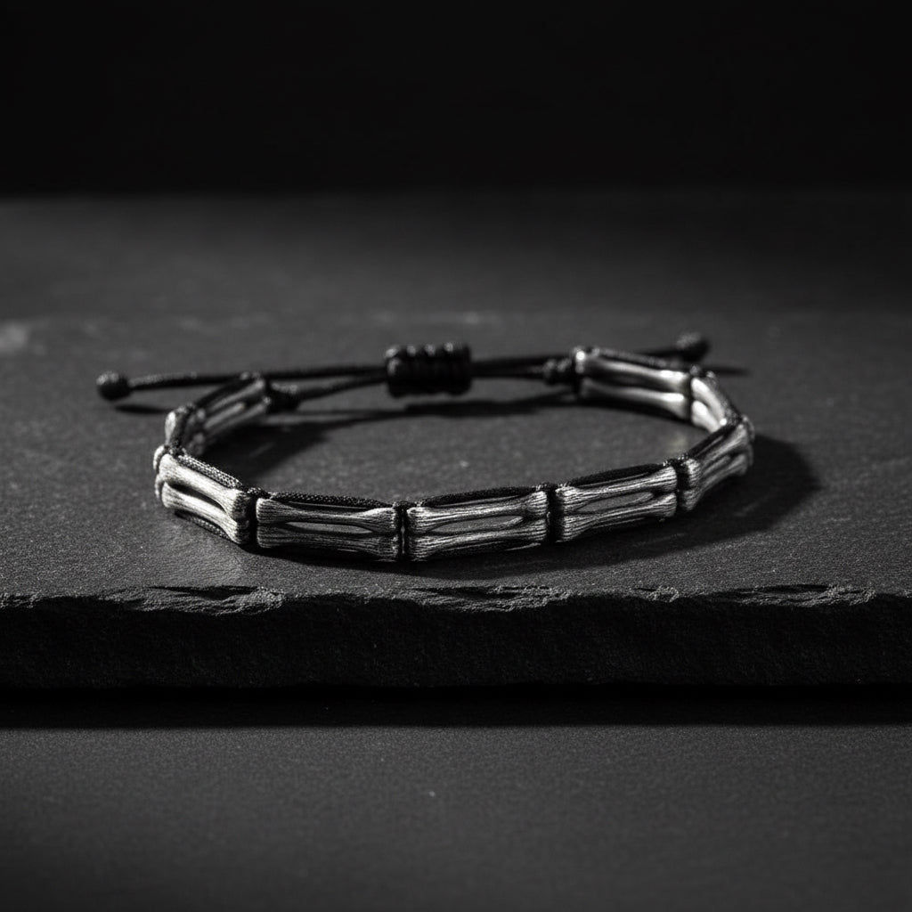 Design Silver Macrame Men's Bracelet