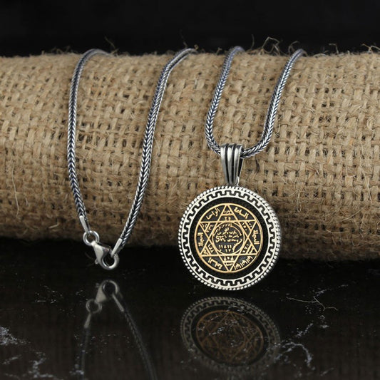Suleyman Seal 925 Collier en argent sterling