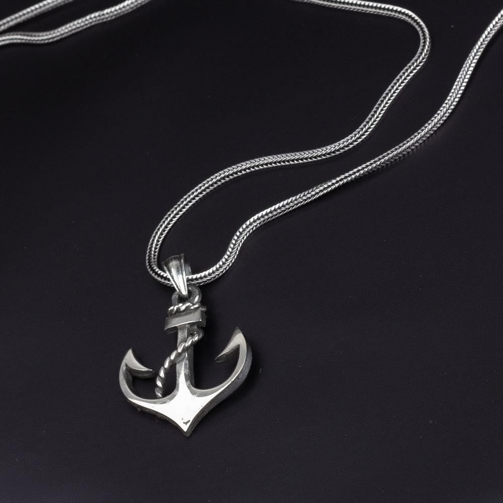 Deniz Çapası 925 Ayar Gümüş Kolye