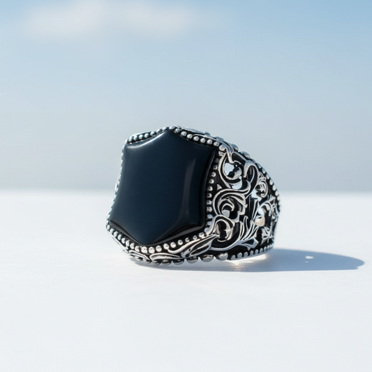 Onyx Stone 925 Sterling Silver Men Ring
