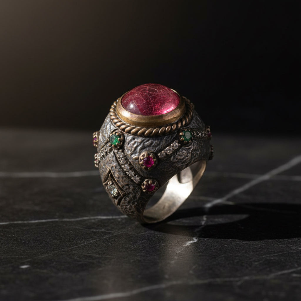 Big Stone Frauen Silber Ring