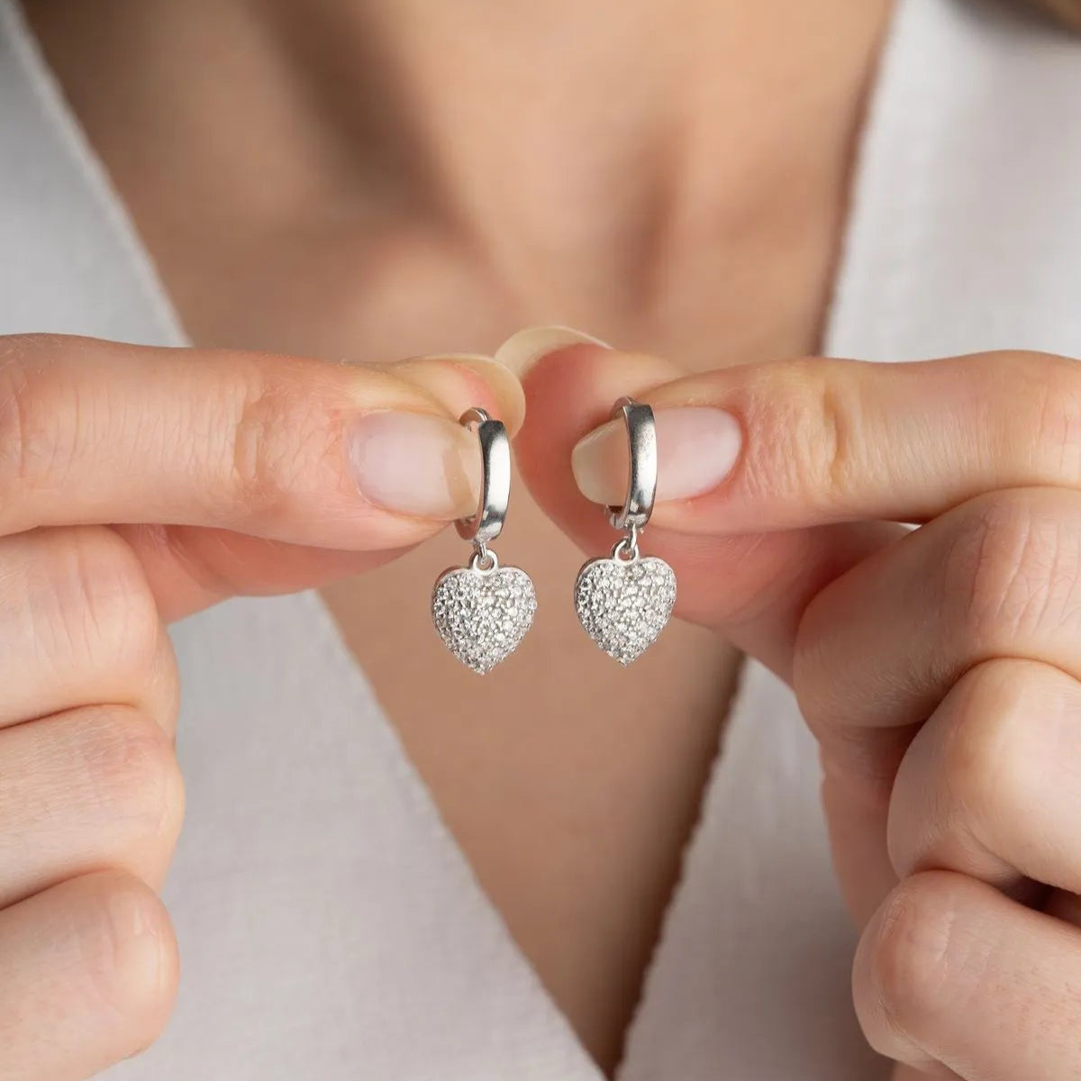 Heart Spark - 925 Sterling Silver Earrings