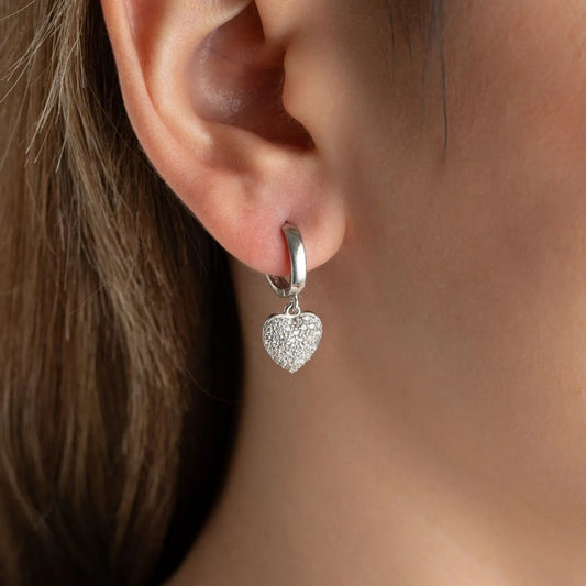 Heart Spark - 925 Sterling Silver Earrings