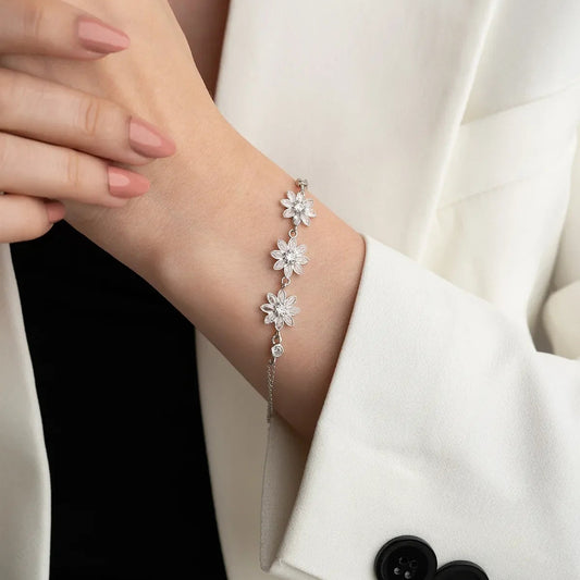 Lotus Sparkle 925 Sterling Silver Bracelet