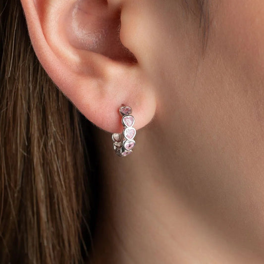 Sweet Hearts - 925 Sterling Silver Earrings