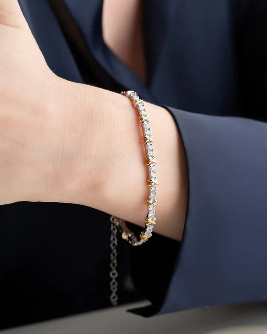 Golden Flow 925 Sterling Silver Bracelet