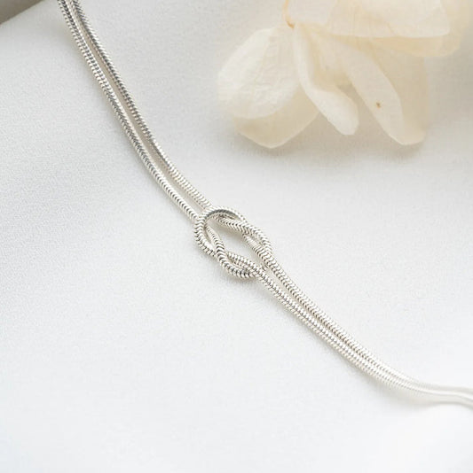 Love Knot 925 Sterling Silver Bracelet