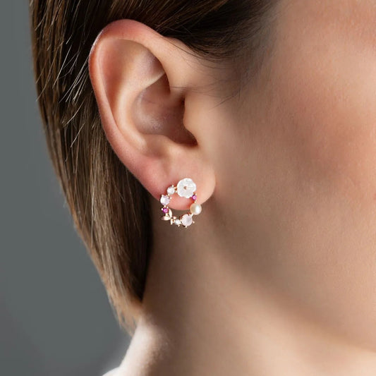 Blush Bloom - 925 Sterling Silver Earrings