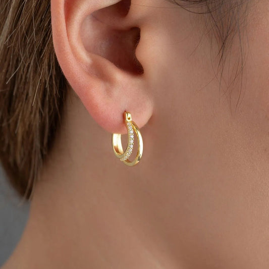 Duo Shine - 925 Sterling Silver Earrings