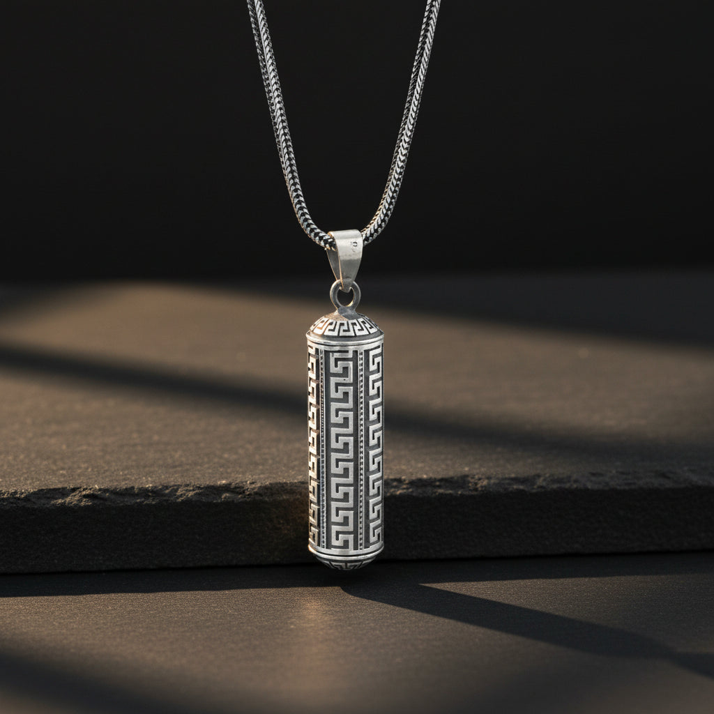 925 Sterling Silver Amulet Cup Necklace