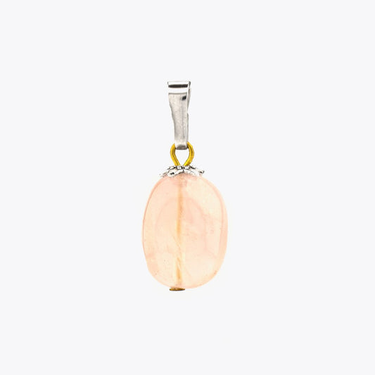 Rosenquarz Naturstein Halskette