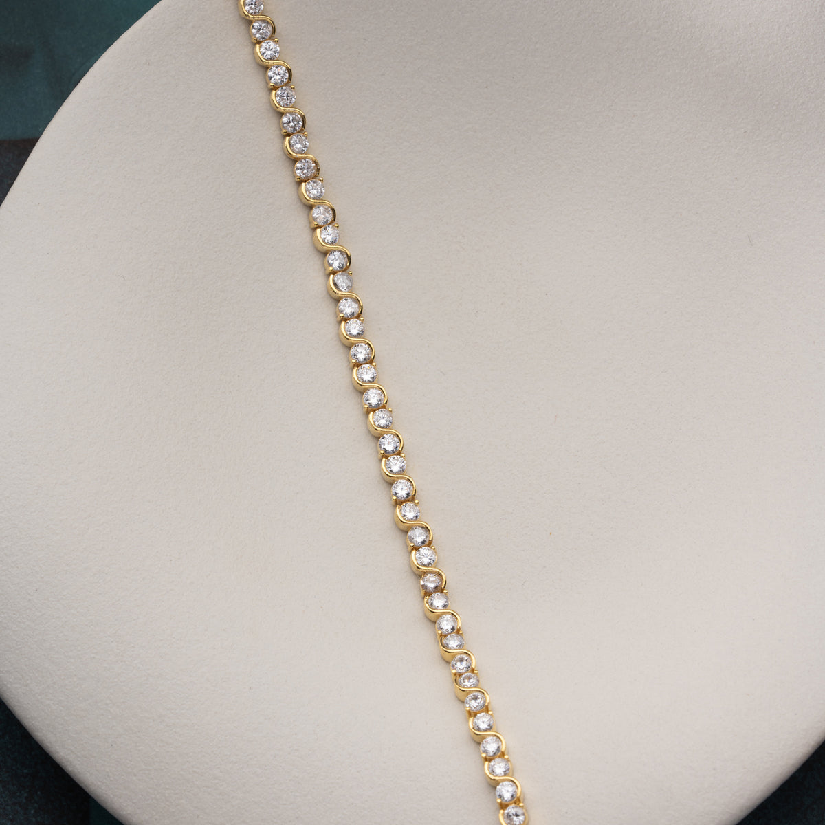 Serena Bracelet Zircon | Argent 925 Plaqué Or
