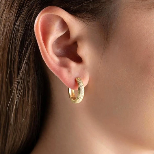 Boucles d'oreilles en argent en pierre en or en or - 925 argent sterling