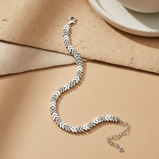 925 Sterling Silver Stone Bracelet