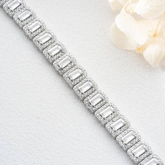 Bracelet en pierre de baguette - 925 argent sterling