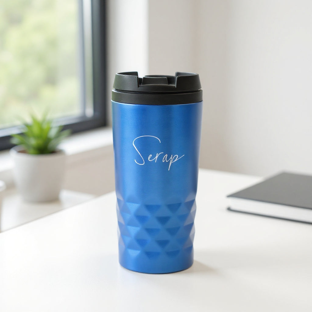 Blue thermos cup