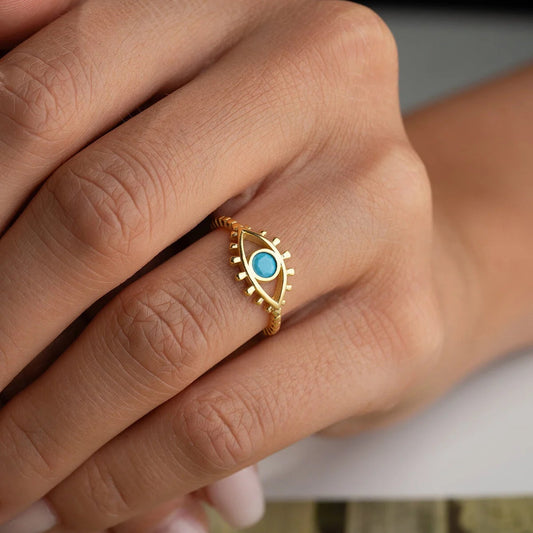 Blue Aura Nazar Yüzük