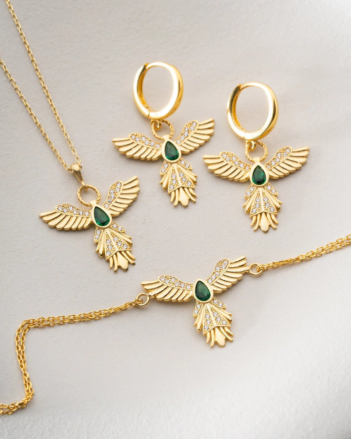 925 Ayar Gümüş Anka Kuşu Seti