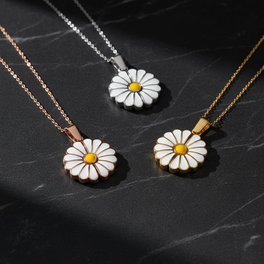 Kişiye Özel Papatya İsim Kolye