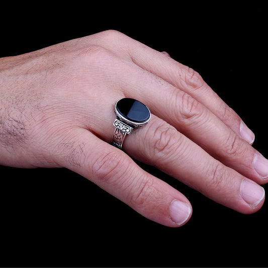 Bague Onyx en Argent Sterling 925