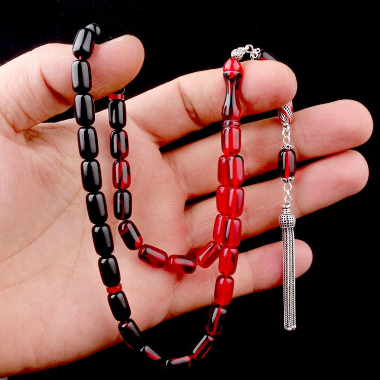 Kişiye Özel Ateş Kehribar Tesbih & Çakmak Hediye Seti