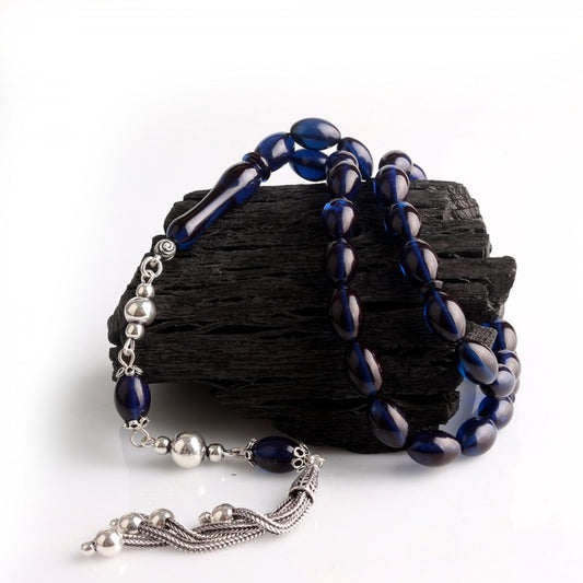 Parlament Mavisi Arpa Kesim Ateş Kehribar Tesbih