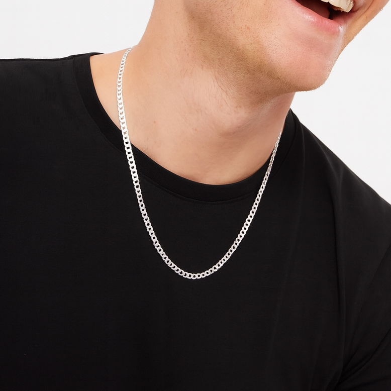 Kubanische Kette 4mm - 925 Sterling Silber