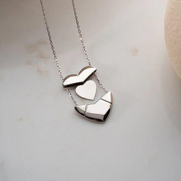 925 Ayar Gümüş Kalp İsim Kolye