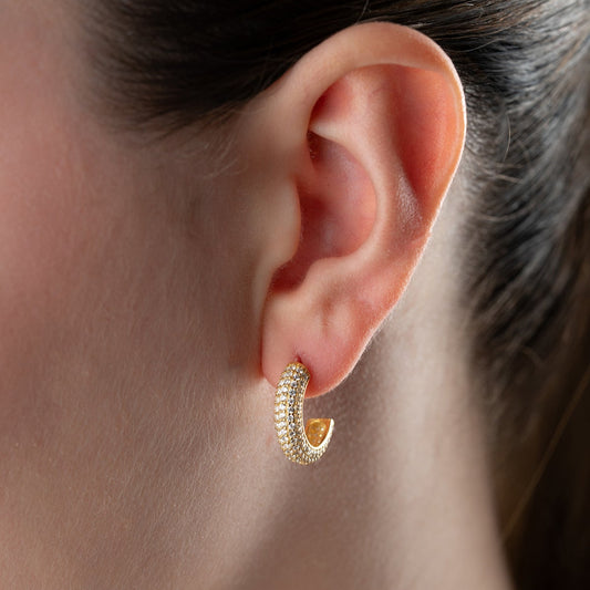 Boucles d'oreilles à moitié