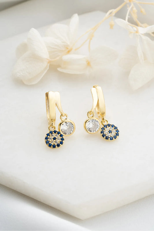 925 boucles d'oreilles pour les yeux en argent sterling