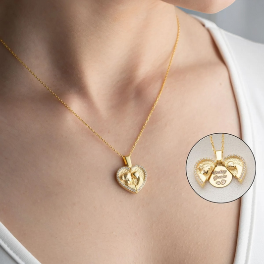 İsimli Anne Bebek Kolye – 925 Ayar Gümüş