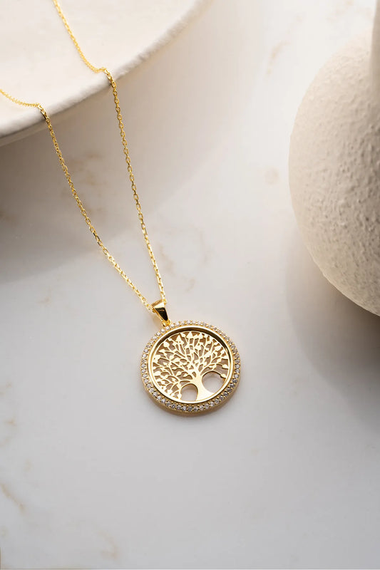 925 Ayar Gümüş Hayat Ağacı Kolye