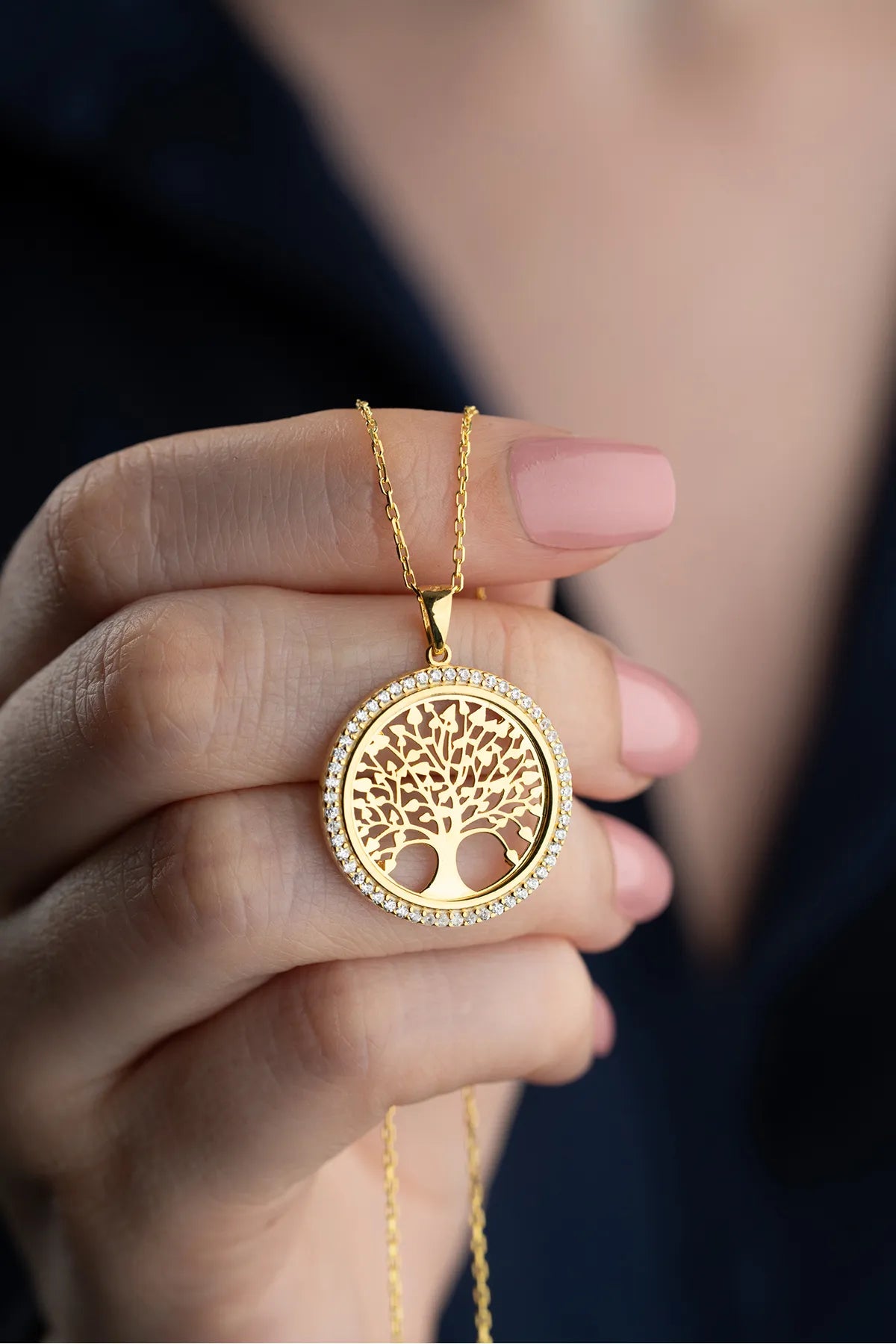 925 Ayar Gümüş Hayat Ağacı Kolye