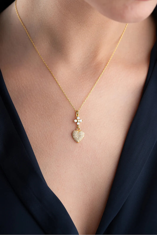 925 Ayar Gümüş Kalp Kolye