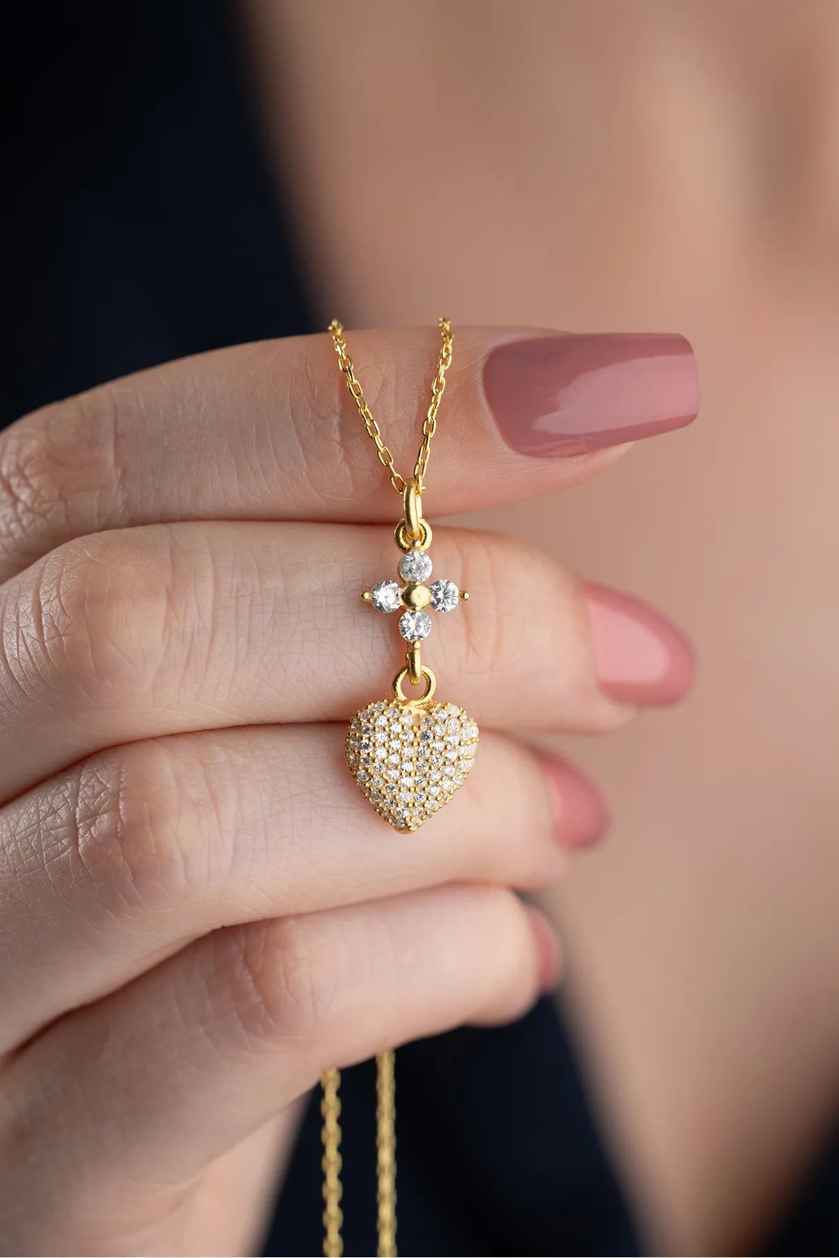 925 Collier de coeur en argent sterling