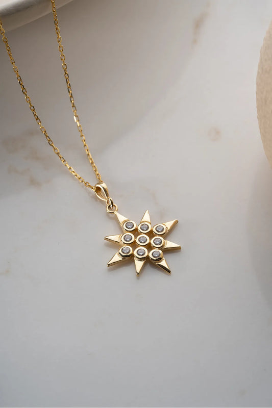 925 Ayar Gümüş Yıldız Kolye