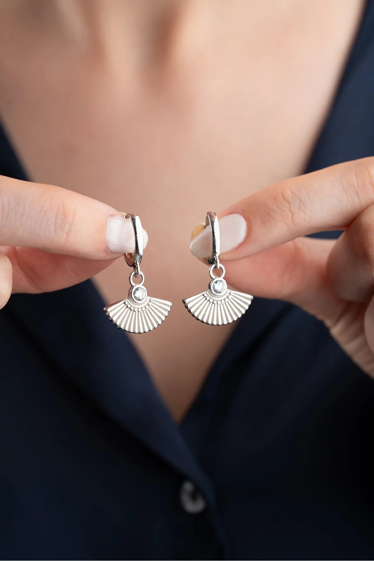 925 boucles d'oreilles en pierre de zircon en argent sterling