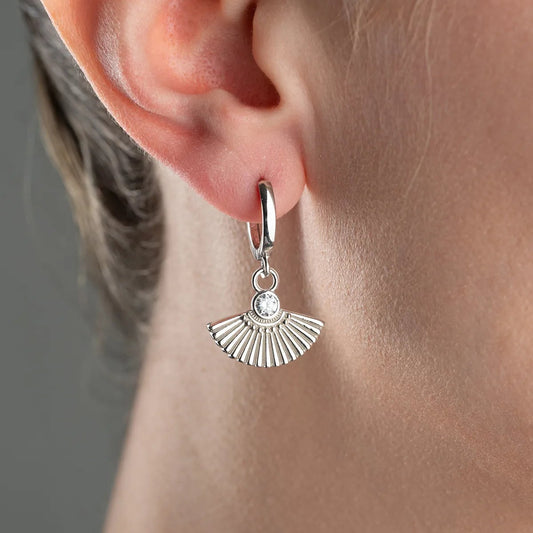 925 Sterling Silver Zircon Stone Earrings