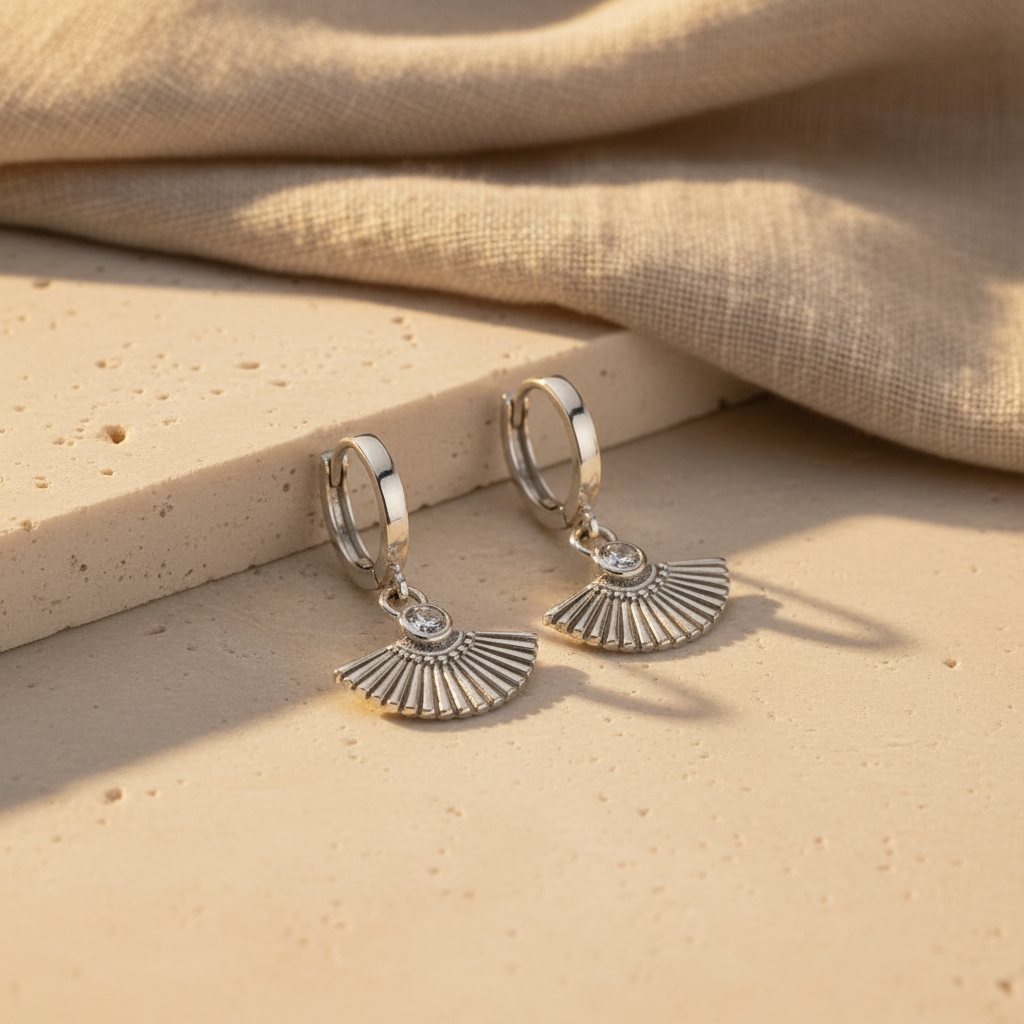 925 boucles d'oreilles en pierre de zircon en argent sterling