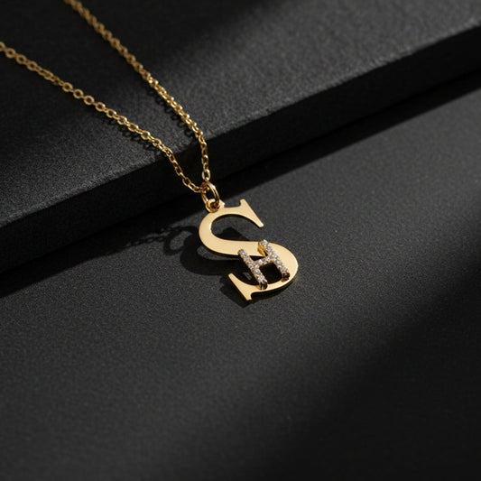 925 Ayar Gümüş Kişiye Özel Harf Kolye