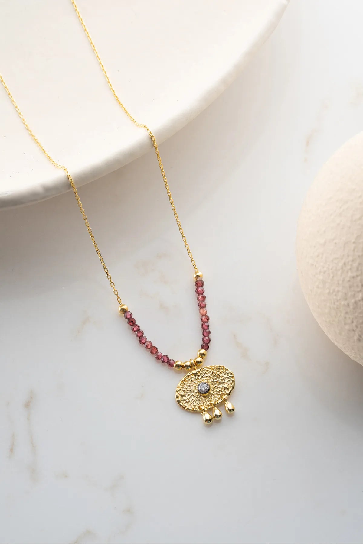 925 Collier syriaque perlé en argent sterling