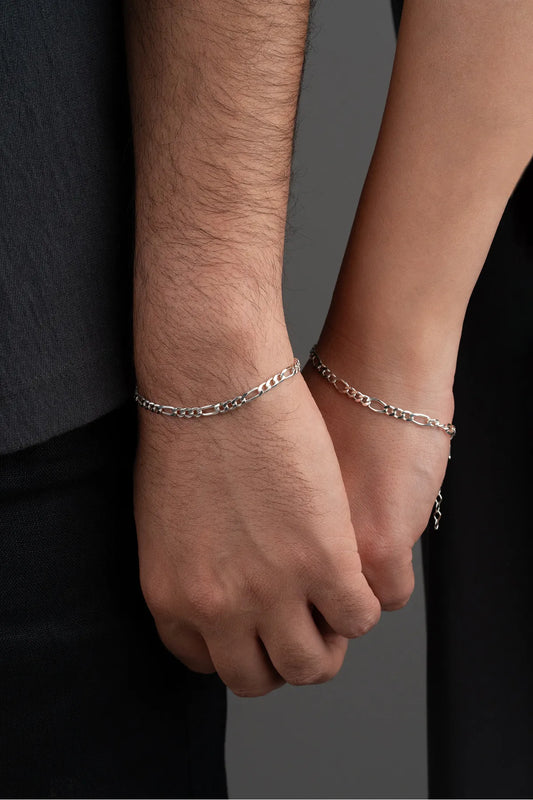 925 Bracelet à double bracelet personnalisé en argent sterling