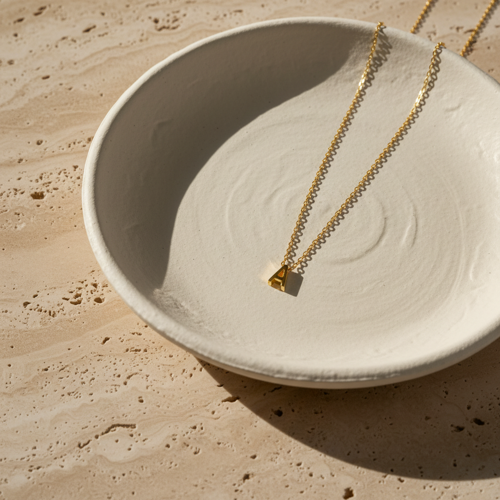 Minimal Harf Kolye – 925 Ayar Gümüş