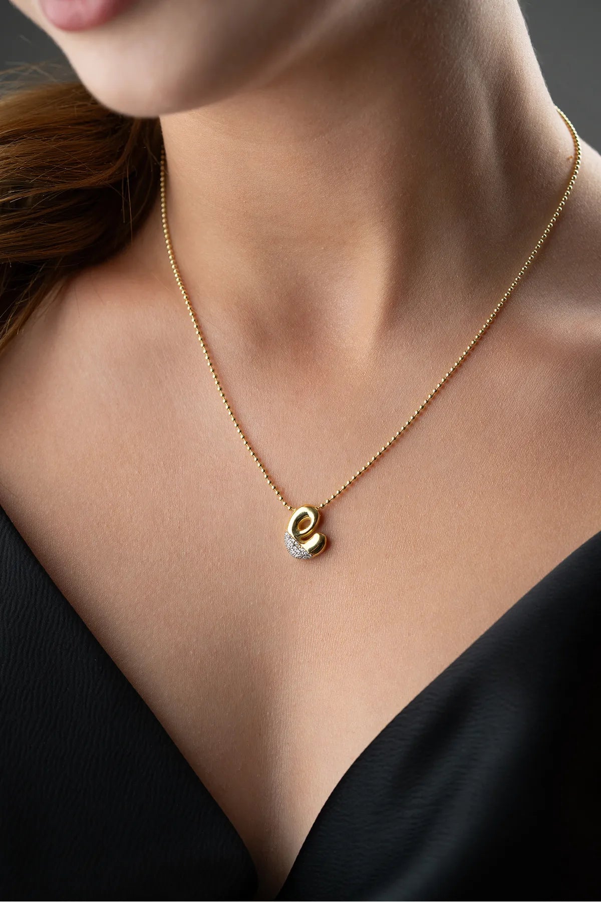 925er Silber Buchstaben-Kette mit Zirkonia