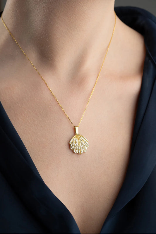 925er Silber Personalisierte Muschel-Kette