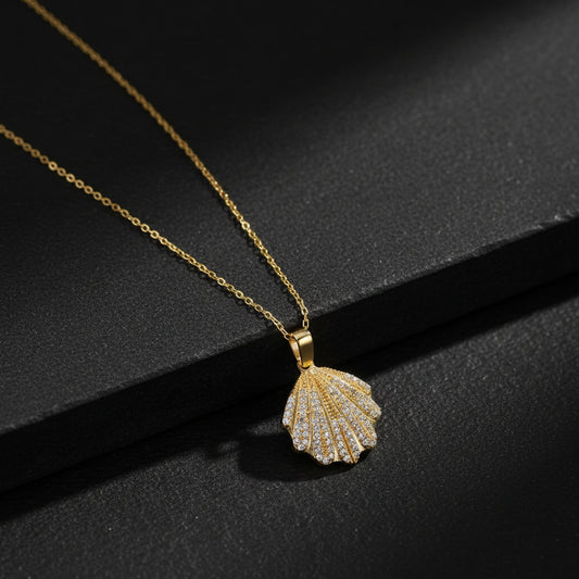 925 Ayar Gümüş Kişiye Özel Deniz Kabuğu Kolye