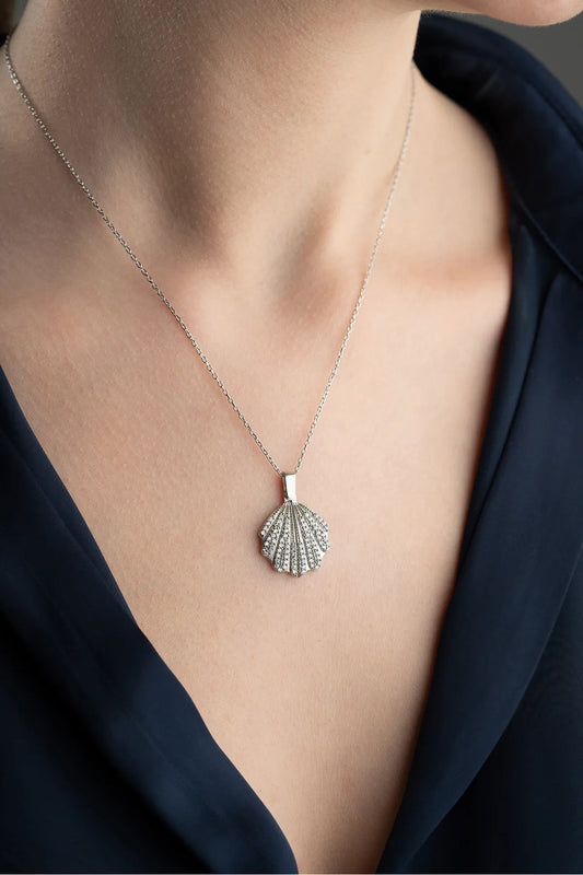 925er Silber Personalisierte Muschel-Kette